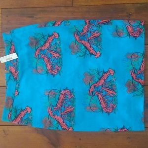 🦞 J Crew size 6 Lobster print pencil skirt NWT🦞